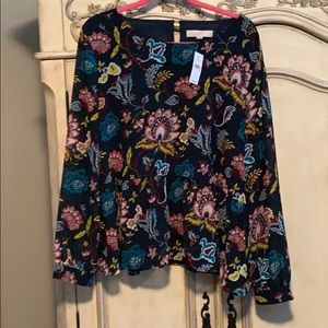 Loft Peplum floral top